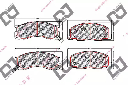 Комплект тормозных колодок DJ PARTS BP1588